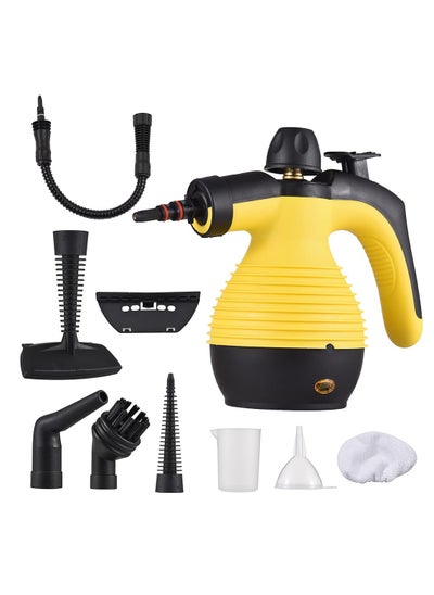 Buy Portable Household use Handheld Steam Cleaner 1000W Multifunctional High Temperature Pressurized Steam Cleaning Machine with 9PCS Accessory for Kitchen Sofa Bathroom Car Window , 350ML in Saudi Arabia