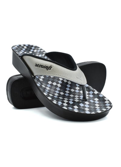 Buy AEROSOFT LADIES SILVER SLIPPERS A08A5 in UAE