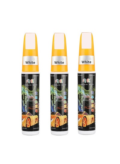 Buy 3Pcs Fill Paint Pen Car Scratch Repair Black Touch Up Paint Special-purpose Paint Touch-up Pen Multi-color Optional for Various Cars (white) Can be matched by yourself in Saudi Arabia