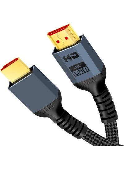 Buy HDMI 2.0 Cable 4K@60Hz (1 Meter),  4K HDMI Lead High Speed 18Gbps, 3D Support, Ethernet Function, Video 4K UHD 2160p, HD 1080p, Compatible with Fire TV HDTV PS3 4 PC in Egypt