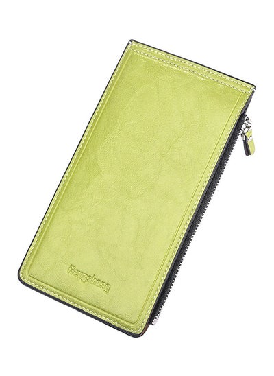 اشتري Multifunctional Leather Wallet Green في الامارات