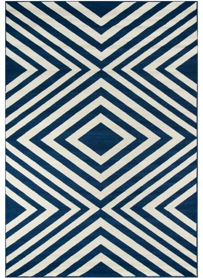 اشتري Rugs Baja Collection Contemporary Indoor & Outdoor Area Rug Easy To Clean Uv Protected & Fade Resistant 1'8" X 3'7" Navy Blue في الامارات