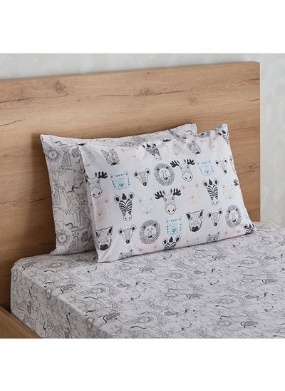 اشتري Ron Zoological 2-Piece Cotton Pillow Cover Set 75 x 50 cm في الامارات