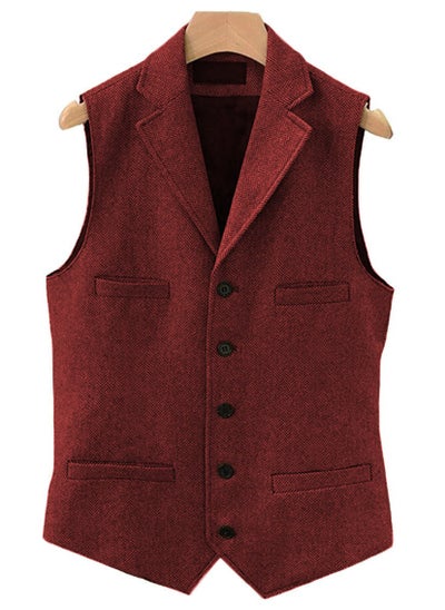 Buy New Fashionable Herringbone Patterned Suit Vest in UAE