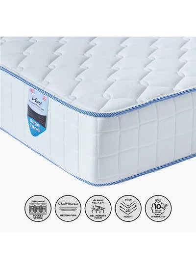 اشتري i-Cool Gel Infused Single Memory Foam Pocket Spring Mattress 200 x 25 x 90 cm في الامارات