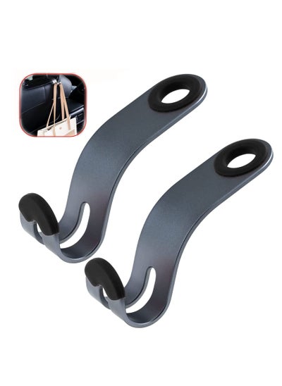 Buy Car Seat Headrest Hook 2 Pack Universal Vehicle Hooks for Purses and Bags Handbag Holder Strong and Durable Backseat Hanger Storage Organizer for SUV Truck (Black2) in Saudi Arabia