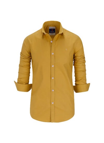 اشتري Mustard cotton shirt في مصر