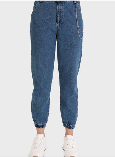 Buy High Waist Ankle Jeans in UAE