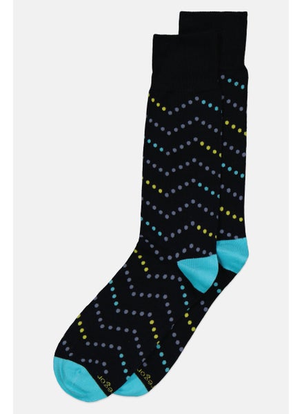 اشتري Men 1 Pair Brand Logo Crew Socks, Black Combo في السعودية