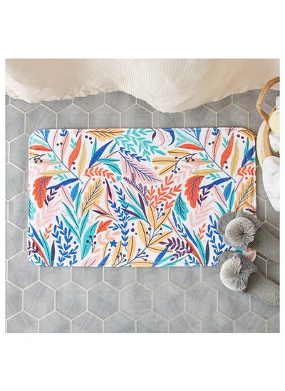 Buy Aurora Mila Foam Printed Bath Mat 75 x 45 cm in UAE