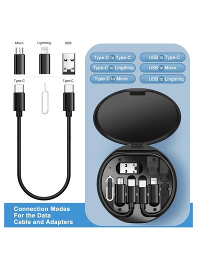 اشتري مجموعة محول كابل شحن متعدد  يمكن استخدامه كحامل موبايل محول كابل USB نوع سي إلى مايكرو USB/لايتنينج/USB نوع ايه في مصر