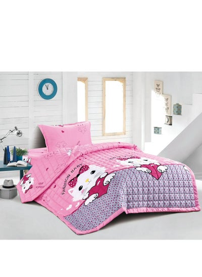 Buy 3 Piece Summer Childrens Quilt Set Microfiber 220x170 cm in Saudi Arabia