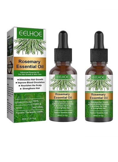 Buy Pack Of 2 Rosemary Hair Growth Essential Oil Fast Growing Anti Hair Loss 30ml in UAE