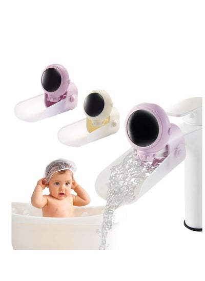 Buy Toddlers Faucet Extender, for Toddlers Sink Extender, for Kids Universal Sink Spout Extender, for Kids Detachable Sink Handle Extender for Bathroom, Kitchen, Bathtub Sink 2Pcs (Pink & White) in UAE