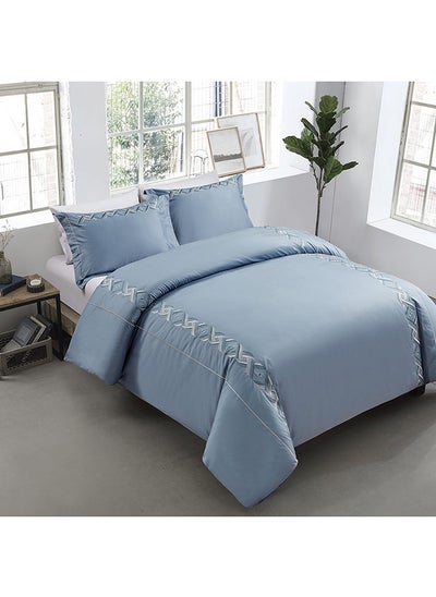 Buy 3-Piece Baikal Duvet Cover Set, Blue - 200TC, 230x220 cm in UAE