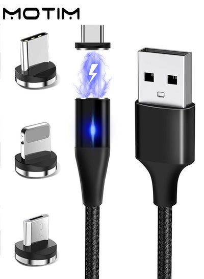 Buy 3-in-1 Data Transfer Capable USB Magnet Charger Compatible With Micro USB Type C and All iProduct Device in Saudi Arabia