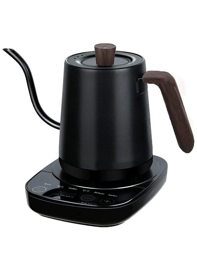 Buy Electric Gooseneck Kettle,3 Presets Pour Over Electric Kettle for Coffee&Tea,Quick Heating Hot Water Kettle, Stainless Steel Inner, Auto Shutoff Boil-Dry Protection, 1000W,0.8L,Black in UAE