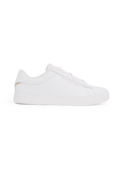 Buy Women's Essential Court Trainers - Leather, White in Saudi Arabia