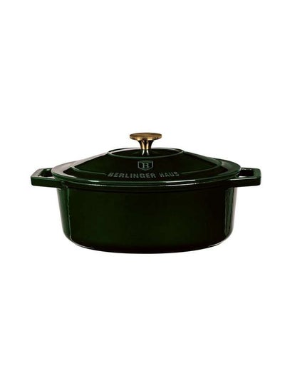 Buy Emerald Cast Iron Oval Roaster 30 cm, Green, Hungary in UAE