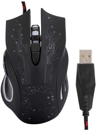 Buy Wired Gaming Mouse Pc Gaming Mice Black Computer Mice With Rgb Backlit Computer Gaming Mouse Usb 6 Key Wired Mouse Computer Accessories K1013 For Lol in Saudi Arabia