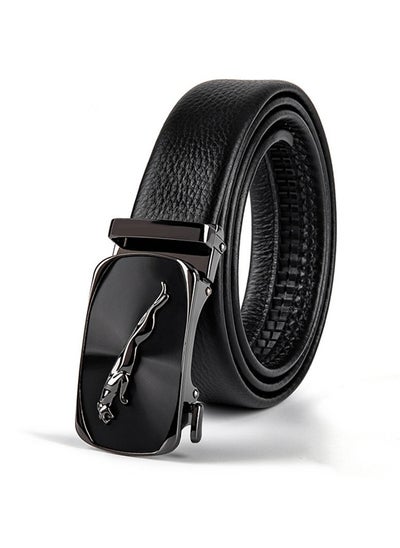 Buy 130CM Automatic Buckle Layer Cowhide Belt For Mens Belt in UAE