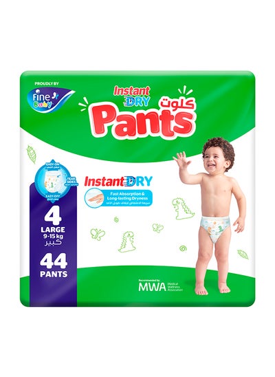 Buy Baby Instant Dry Pants Size 4 Large 9-15kg 44 Diapers in UAE