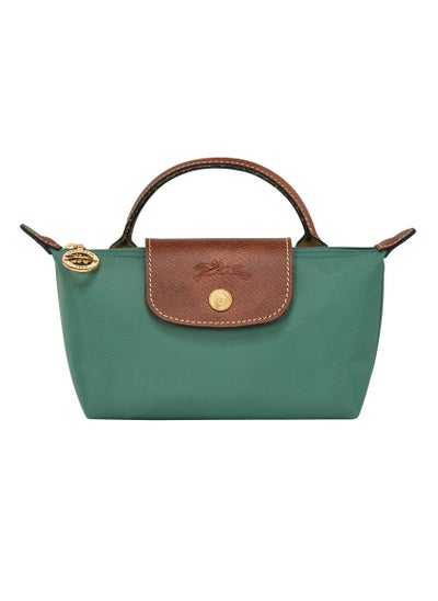 Buy Longchamp Le Pliage Original Sage Pouch with Handle for Women 34175089P84 in Saudi Arabia