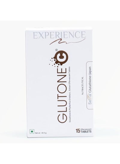 Buy Glutone C–Glutathione & Vitamin C Effervescent Tablets| Made with Setria L-Glutathione, Amla extract & Selenium| Even Tone & Glowing Skin| Pack of 15 Tablets in Saudi Arabia