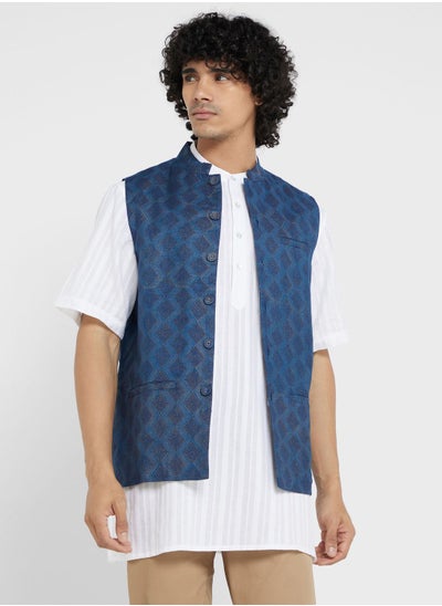 Buy Printed Nehru Jacket in UAE