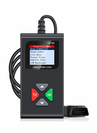 اشتري YA100 OBD2 Scanner OBD2 Code Reader Automotive Engine Fault Code Reader OBDII Full Functions Car Diagnostic Scan Tool with Vehicle Voltage Test for All OBD2 Protocol 12V Cars Since 1996 في السعودية