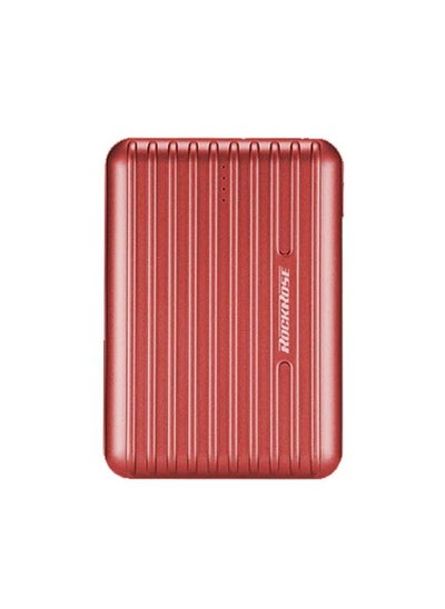 اشتري RockRose Power Bank 10000mAh Portable & Compact - Red في مصر