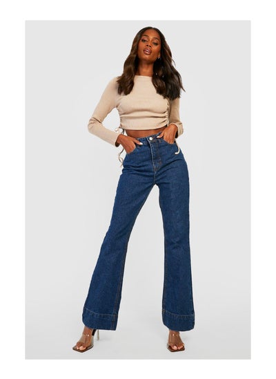 Buy High Waisted Flared Wide Leg Jeans in Saudi Arabia