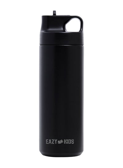 اشتري Eazy Kids Double Wall Insulated Sports Water Bottle - Black, 550ml في الامارات