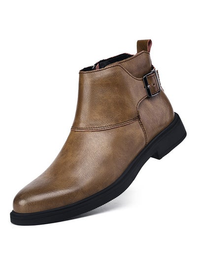 اشتري New Men's Casual Leather Boots في السعودية