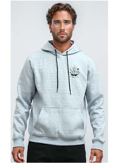 اشتري Heather Sky Blue Drawstring Hoodie Neck في مصر