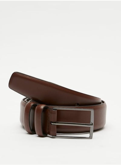 Buy Men's Solid Waist Belt with Pin Buckle Closure in Saudi Arabia