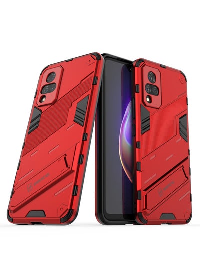 Buy GOLDEN MASK Compatible With Compatible With Vivo V21 Punk Case Anti Protection (Red) in Egypt