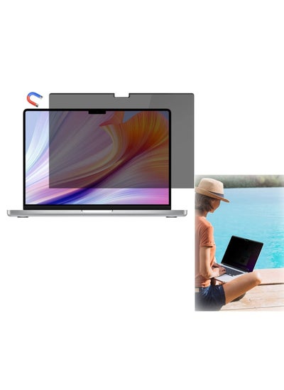 Buy Magnetic Privacy Screen Filter for Macbook Pro 14 inch 2021 M1 Pro/M1 Max A2442, Removable Easy On/Off Anti Blue Light Glare Laptop Privacy Screen, Compatible with Macbook Pro 14 inch 2021 in UAE