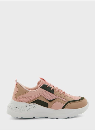 Buy Colourblock Speackled Sole Sneaker in UAE