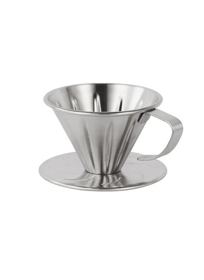 Buy Liying 01Pcs- V01 Pour Over Coffee Dripper Stainless Steel Metal Reusable Cone Coffee Filter Slow Brewing Accessories for Home Cafe Restaurants in UAE