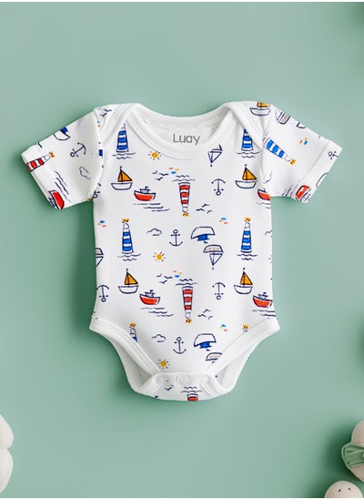 Buy LUAY 100% Organic Cotton  Based Onesies | Sleepsuits| Night Suits|Jumpsuit | Wondersuit for Baby Boys & Baby Girls, New-Born, infants,Toddlers_ Including Vibrant Pattren & Colors Create festive look in UAE