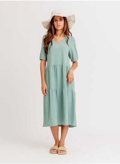 Buy Mint Ruffled Midi Dress in Egypt