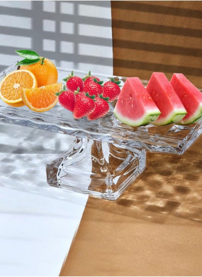 Buy A rectangular glass serving dish with a base in Saudi Arabia