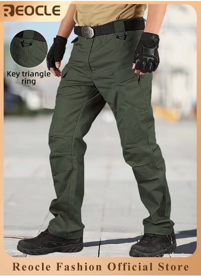 Buy Men's Tactical Pants Lightweight Performance Pants with Multi Cargo Pockets Anti-rip Waterproof Military Combat Cargo Work Hiking Pants in UAE