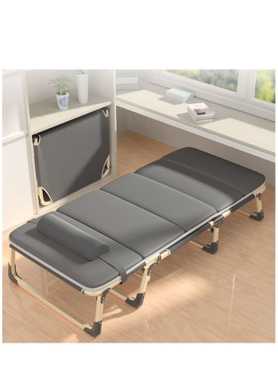 اشتري Thickened Folding Bed Single Bed Office Lunch Break Home Adult Simple Portable Escort Camp Bed Folding Bed Single Bed Office Recliner Nap Bed Folding Bed with Simple Portable Camp Bed في الامارات