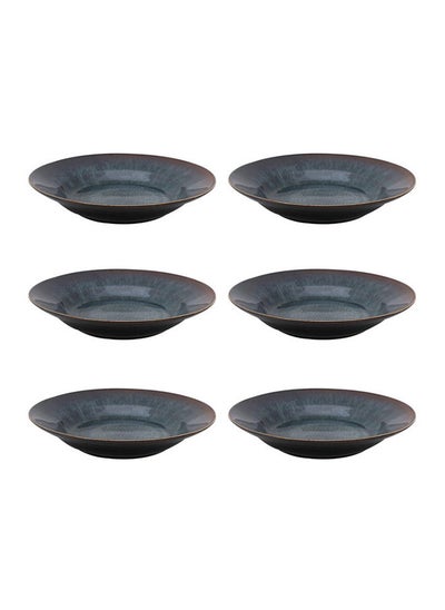 Buy 6-piece porcelain deep plate set 7 Inch in Saudi Arabia