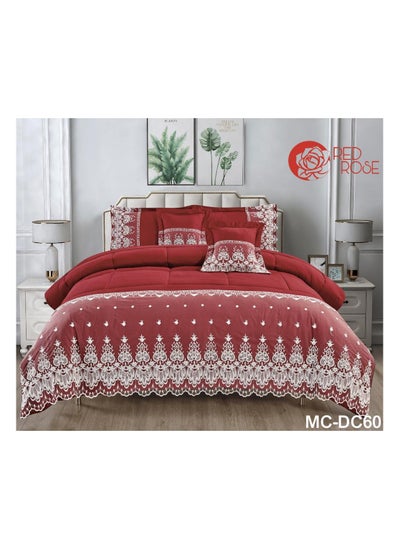 Buy 6-PIECE Dantel Comforter Set Microfiber King Size 240x260 cm in Saudi Arabia