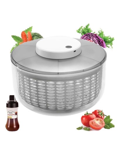 Buy Electric Salad Spinner Multifunction Salad Spinner Lettuce Dryer and Vegetable Washer Draining Lettce and Vegetable with Ease 6L in Saudi Arabia