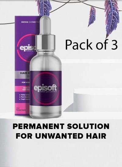Buy Episoft 3-Pack Hair Removal Inhibitor Serum 30ml in UAE