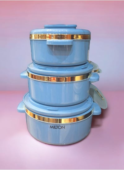 Buy A set of plastic food containers and a heat-preserving pot of 3 pieces in Saudi Arabia